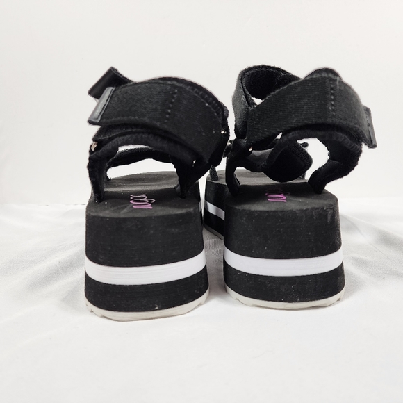 Sugar Women's Sandal Shoes JSF976 7.5 US 38 UK Hook And Loop Black NOB - Picture 3 of 11